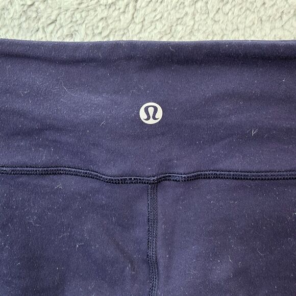Lululemon Women's Blue Cropped Leggings Pockets Size 4 - Picture 3 of 9